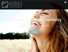 Tablet Screenshot of hobbsdentistry.com